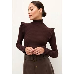 MARIE OLIVER NWT Tinley Turtleneck Dusk Sweater in Plum // XS